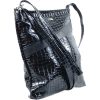 VIA55 női keresztpántos táska ferde zsebbel, rostbőr, fekete2