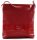 VIA55 elegáns női keresztpántos táska alul 2 sávval, rostbőr, piros