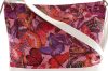 VIA55 női keresztpántos táska pillangós mintával, rostbőr, fehér