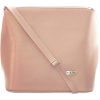 VIA55 elegáns női kis keresztpántos táska merev fazonban, rostbőr, rózsaszín