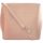 VIA55 elegáns női kis keresztpántos táska merev fazonban, rostbőr, rózsaszín