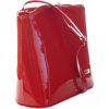 VIA55 elegáns női kis keresztpántos táska merev fazonban, rostbőr, piros