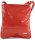 VIA55 női keresztpántos táska 3 sávval, rostbőr, piros