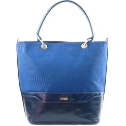   VIA55 elegáns rizsmintás női kézitáska merev fazonban, rostbőr, kék