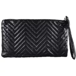 Egyszerű női pénztárca vízhatlan anyagból, fekete