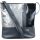 VIA55 női keresztpántos táska elöl díszzsebbel, rostbőr, ezüst
