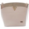 VIA55 elegáns női keresztpántos táska V jellel merev fazonban, rostbőr, fehér