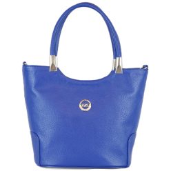 Elegáns női kézitáska, rostbőr, kék