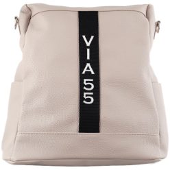   VIA55 női hátitáska (válltáskaként is hordható), rostbőr, szürke