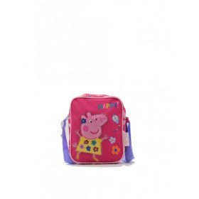 Gyermek válltáska, Pappa Pig, poliészter, rózsaszín