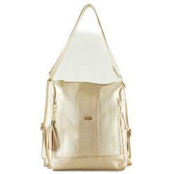   VIA55 válltáskaként is hordható hátitáska, rostbőr, arany
