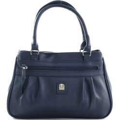 Duplarekeszes női kézitáska, műbőr, kék