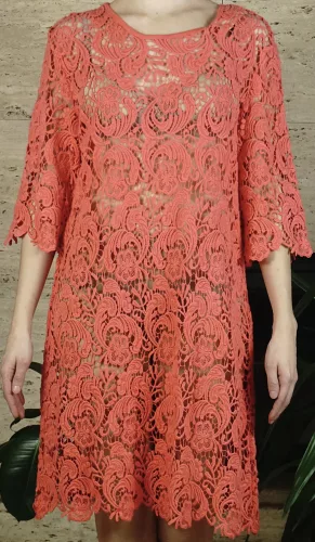 Női csipkeruha, lazac