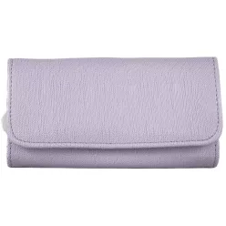 Sok rekeszes patentos női pénztárca, műbőr, lila