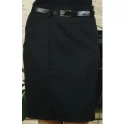 Női szoknya övvel, fekete