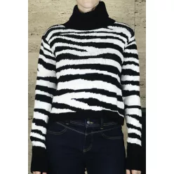 Női garbó, rövid derekú, fekete