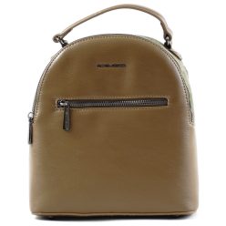   David Jones női hátitáska velúr felső résszel, műbőr, khaki