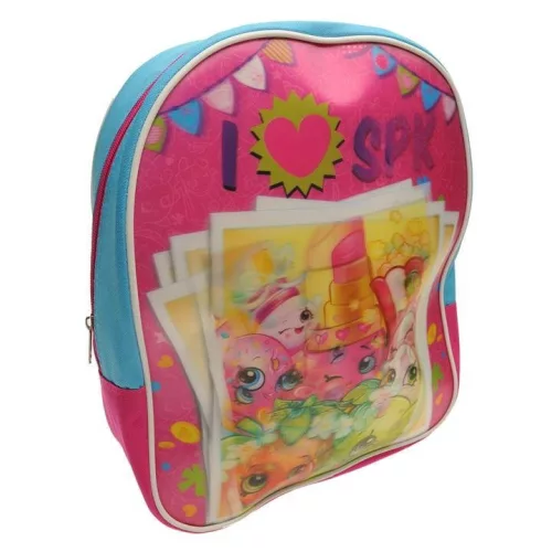 Gyerekhátizsák Shopkins motívummal, poliészter, rózsaszín