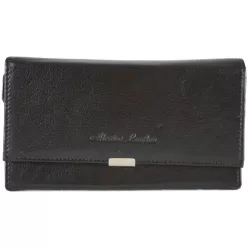   Absolut Leather női bőr pénztárca, pincérpénztárca, bőr, fekete