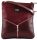 VIA55 női keresztpántos táska díszcipzárral, rostbőr, burgundivörös