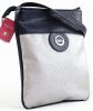 VIA55 női keresztpántos táska kör mintával, rostbőr, ezüst