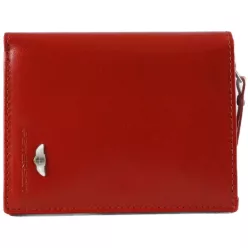 Peterson kisméretű pénztárca logóval, bőr, piros