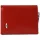 Peterson kisméretű pénztárca logóval, bőr, piros