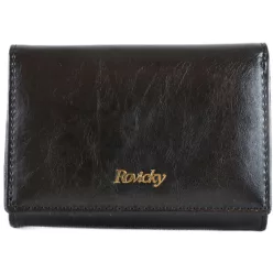 Roviczky egyszerű női pénztárca, bőr, fekete