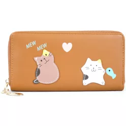 Cicás női pénztárca MEW MEW, műbőr, barna