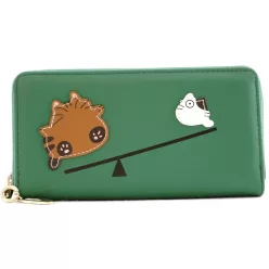 Cicás női pénztárca libikókás, műbőr, zöld
