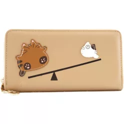 Cicás női pénztárca libikókás, műbőr, khaki