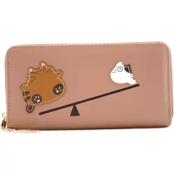 Cicás női pénztárca libikókás, műbőr, rózsaszín