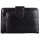 Női pénztárca kívül cipzárral, műbőr, fekete