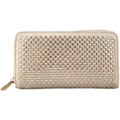 Női pénztárca kövekkel, műbőr, világosbarna