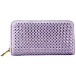 Női pénztárca kövekkel, műbőr, lila