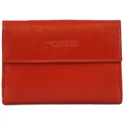 Cavaldi kis női fedeles pénztárca, bőr, piros