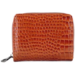   Kisméretű női pénztárca kígyómintával, műbőr, barna