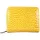 Kisméretű női pénztárca kígyómintával, műbőr, sárga