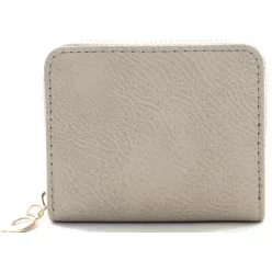 Egyszerű női pénztárca, műbőr, bézs