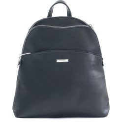   Silvia Rosa dupla rekeszes női hátitáska merev fazonban, műbőr, fekete