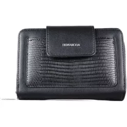 Silvia Rosa divatos női pénztárca, műbőr, fekete