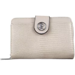   Silvia Rosa női pénztárca díszes csattal, műbőr, szürke