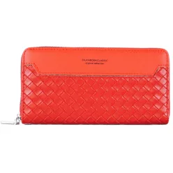   Silvia Rosa női pénztárca szőttes mintával, műbőr, piros