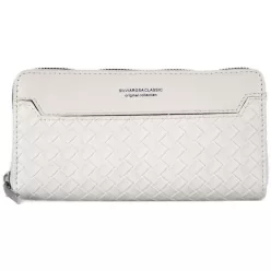   Silvia Rosa női pénztárca szőttes mintával, műbőr, fehér