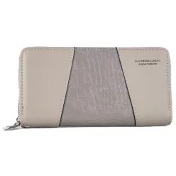   Silvia Rosa női pénztárca krokodilmintával, műbőr, szürke