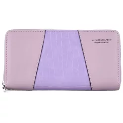   Silvia Rosa női pénztárca krokodilmintával, műbőr, lila