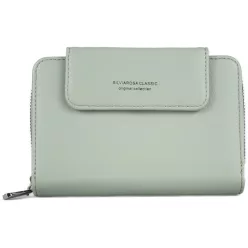   Silvia Rosa női pénztárca elején patenttal, műbőr, zöld