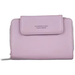   Silvia Rosa női pénztárca elején patenttal, műbőr, lila