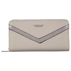 Silvia Rosa női pénztárca V mintával, műbőr, szürke