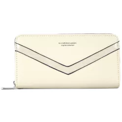   Silvia Rosa női pénztárca V mintával, műbőr, törtfehér